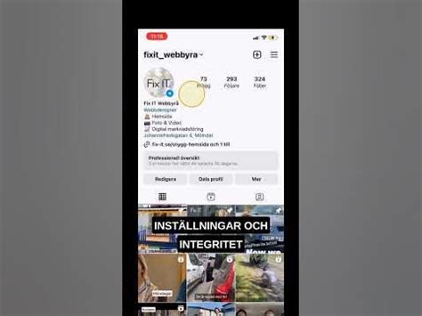 hur fixar man sin instagram profil